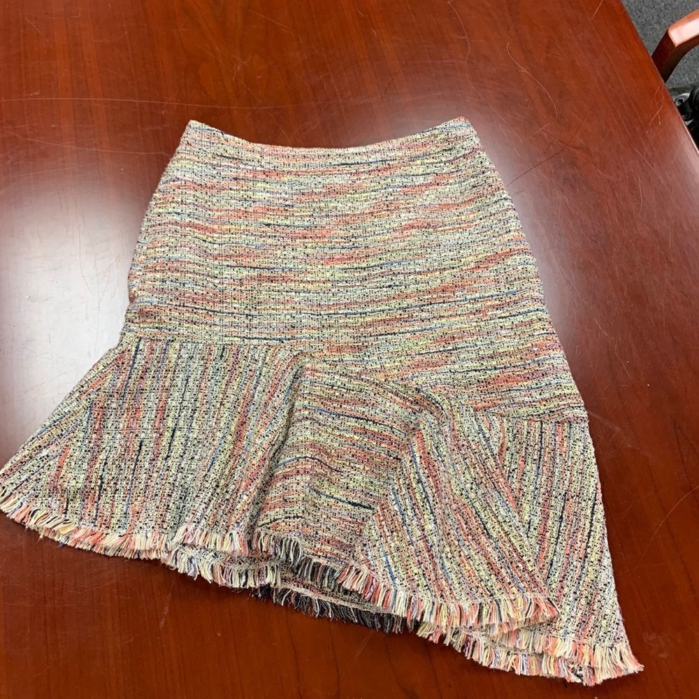 Halogen Spring Tweed Asymmetrical Hem Skirt 10